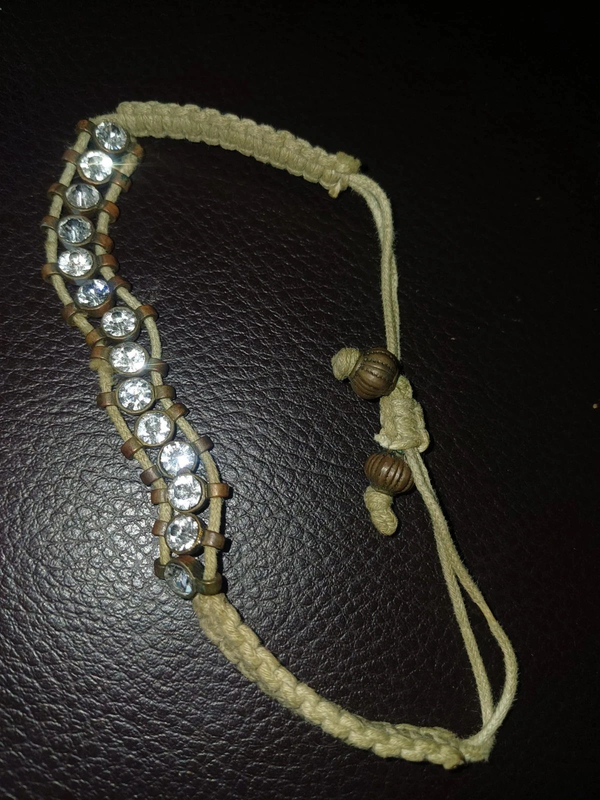 Pulseira ajustável com strass – photo 2